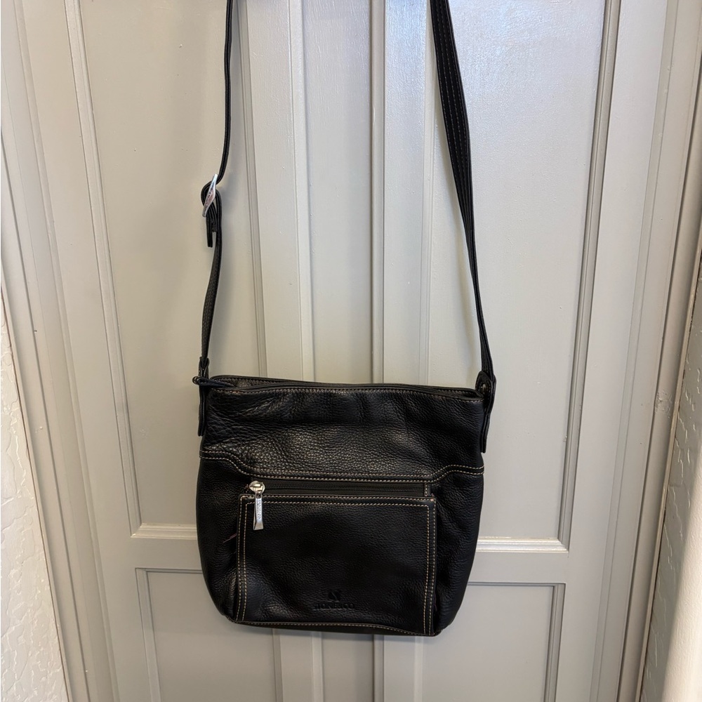 Stone & Co. Black Pebbled Leather Crossbody Purse - Picture 2 of 10